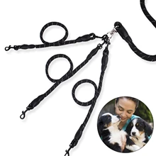 New 2022 Pet Dog Leashes Golden Retriever Traction Rope Wear-resistant Walk The Dog Leash One Tow Two One Tow Three Laisse