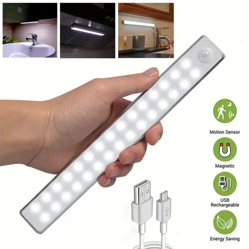 Sensing Light Strip 1PCS Human Ultra-thin Sensing Intelligent USB Charging Display Cabinet Kitchen Wardrobe Dimming Light