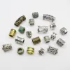 5pcs/10pcs Metal African Hair Rings Beads Cuffs Tubes Charms Dreadlock Dread Hair Braids Jewelry Decoration Accessories 2
