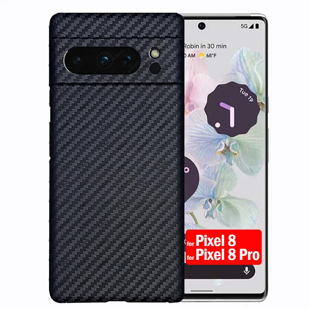 

Чехол из настоящего углеродного волокна для Google Pixel 8 Pro 7 7A 6 6A чехол, Ультратонкий матовый защитный чехол из арамидного волокна для Pixel 8 7 6 Capa