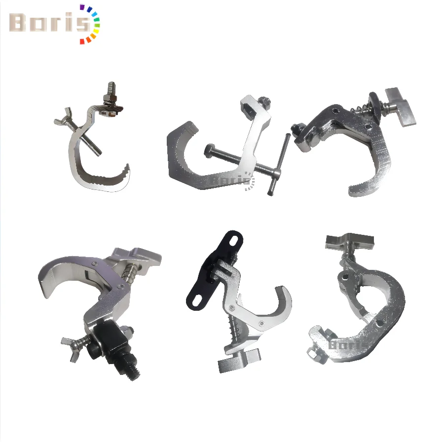 Aluminum Light Lamp Hook Moving Head Light Clamp Led Stage Lamp Hook Folding Spring Lamp Hook