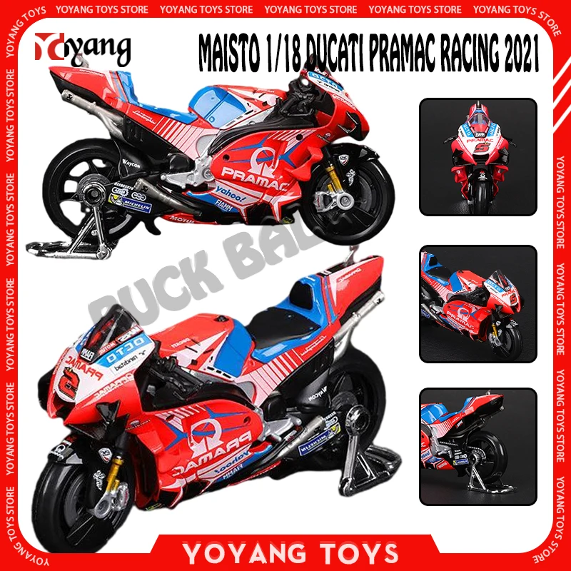 

Гоночный мотоцикл Maisto Ducati Pramac 1/18, коллекционные модели автомобилей из сплава #5 #89, литые модели автомобилей, подарок для мальчика