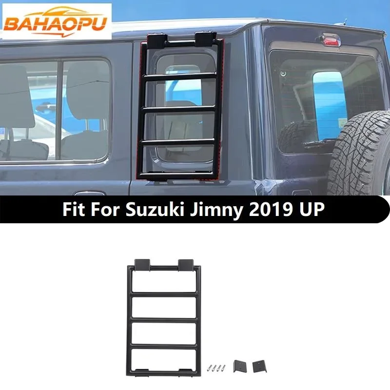 바하오푸 차량 뒷유리창 확장 랙 금속 등반 사다리, 스즈키 짐니 2019년식 이후 4도어 버전용, 외부 액세서리