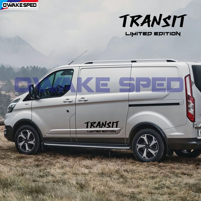 2 Pezzi Adesivo Laterale Porta Auto Per Ford Transit Tourneo Custom Camper Van Limited Edition Sport Stripes Auto Body Decor Decalcomania In Vinile