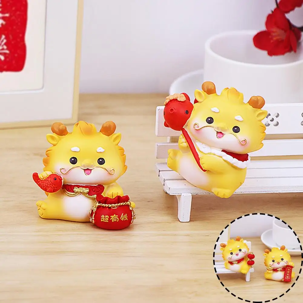 

Украшение в виде драконов миниатюрная Статуя Дракона, китайский дракон, настольное украшение, Новогодняя Статуэтка дракона для украшения