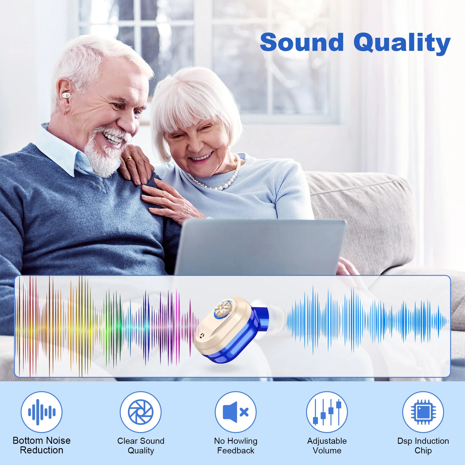 Rechargeable Elderly Hearing Aid Invisible Amplifiers Mini BTE Hearing Aids For Deafness  Sound Amplifiers 3