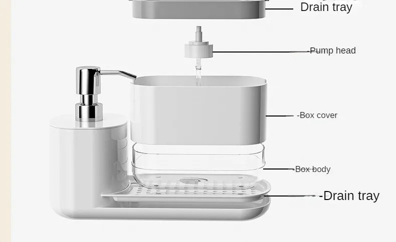 Kitchen Countertop Dish Soap Dispenser Box