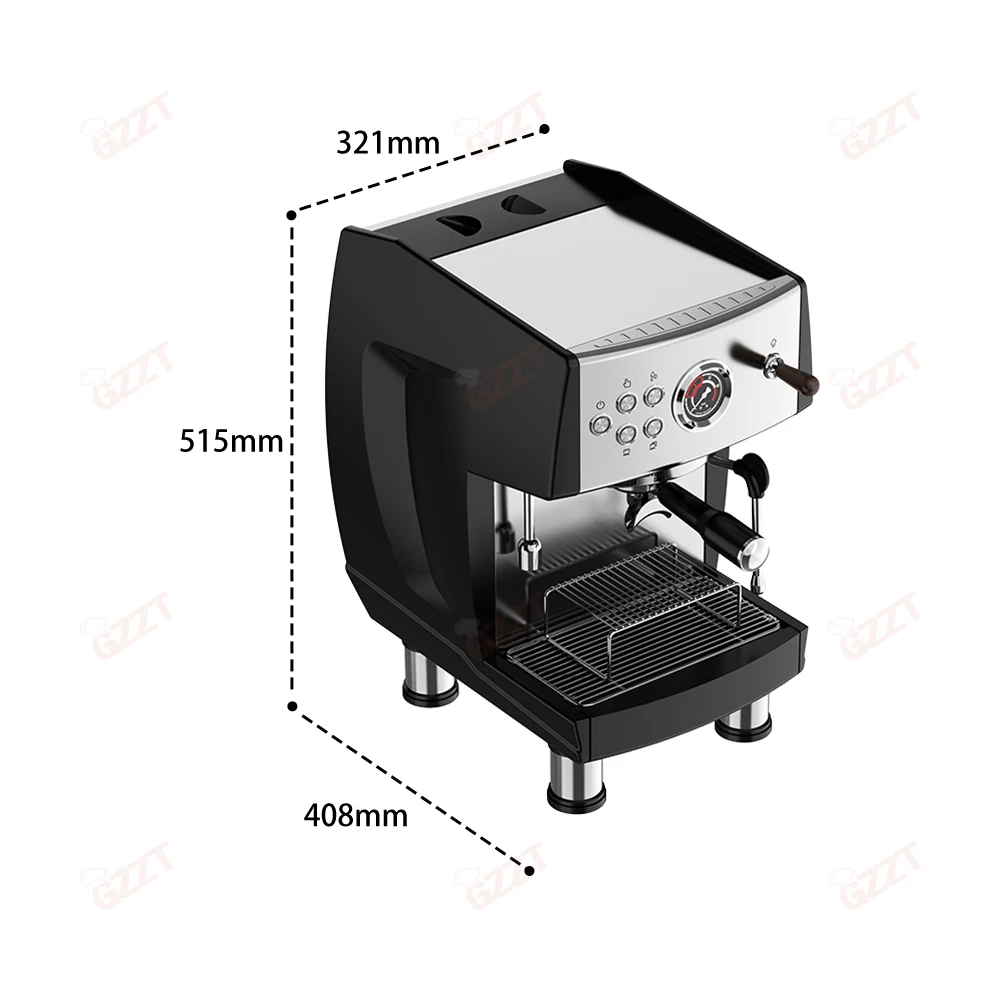 GZZT CM-808 9Bar Commercial Semi-automatic Coffee Machine ULKA Pump 3 Boilers PID Temperature Control Espresso Coffee Maker 220V 5