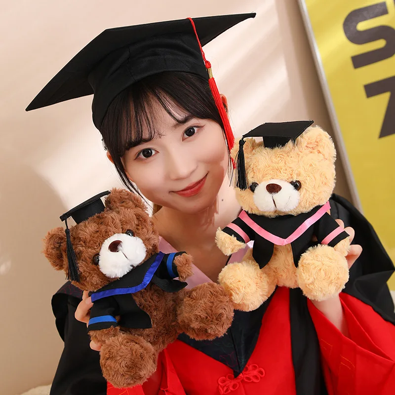 동물 봉제 인형 착용, 학사 코트, 졸업 인증서 곰, 카피바라 봉제 장난감, 학생 선물, 2024 신상 졸업 시즌