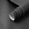 Matte Black Self-Adhesive and Removable Vinyl Wallpaper Waterproof  Contact Paper for Cabinets Countertops Wall Covering 1