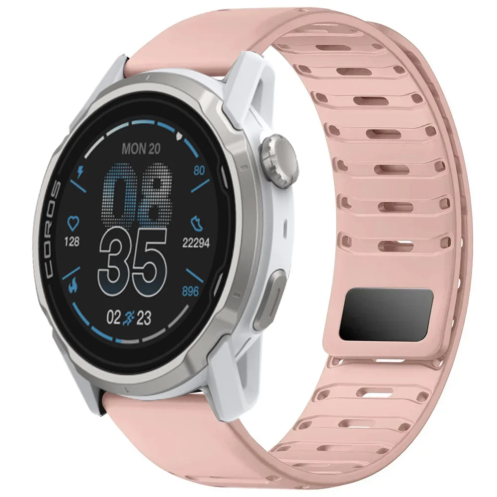 Enhanced Breathable Silicone Strap with Magnetic Buckle - 22mm