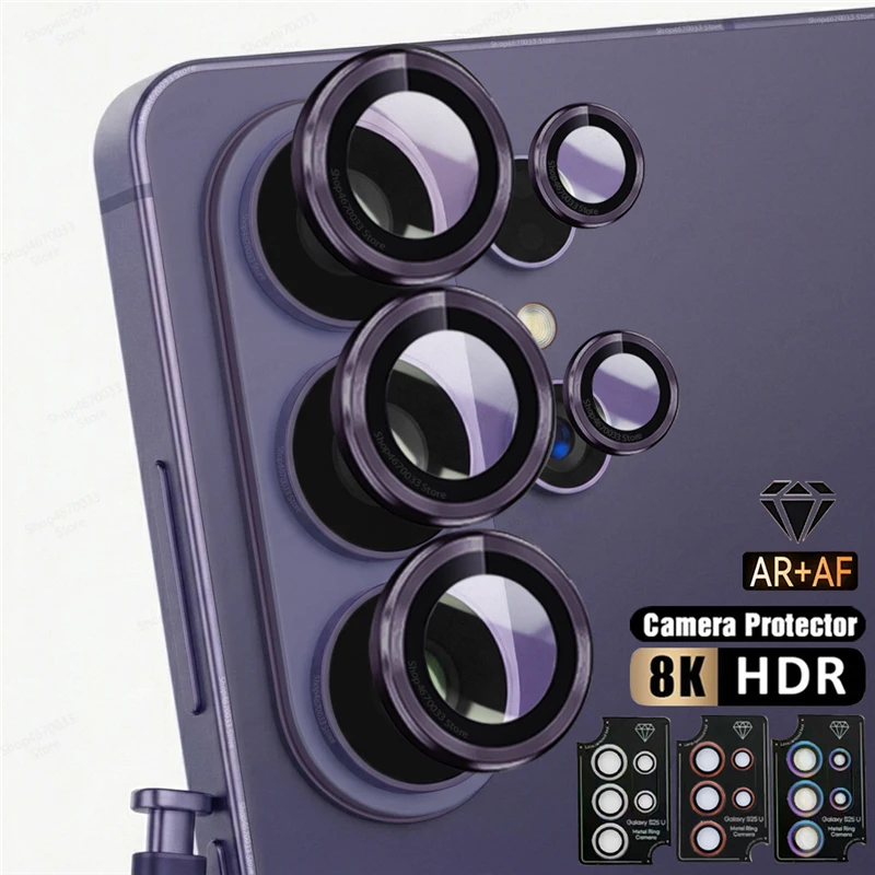 8K Camera Protector Metal Lens Ring with Tempered Glass Cover