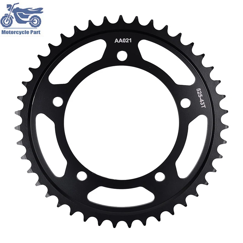 

For SUZUKI GSXR600 GSX R600 06-10 GSX-R750 2004-2005 GSX-R1000 2007-2008 Motorcycle Rear Sprocket 20CrMnTi 525-43T 525 Chain 43T