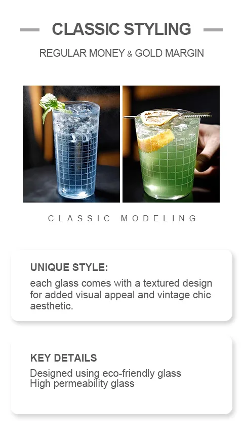 Description Picture 4 of itemKLP 1 pcs lead-free glass engraved ultra-thin slanting collins cup, simple and classic style, suitable for drinking, beverages,