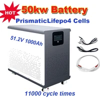 Super valeur 30kwh 46kwh 50kw LiFePo4 Batteries 48V 51.2V 600Ah 900ah 1000ah batterie externe BMS prend en charge plusieurs onduleurs 1