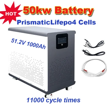 Batterie LiFePo4 Super Convenienti da 30kWh, 46kWh, 50kW, 48V, 51.2V, 600Ah, 900Ah, 1000Ah con Power Bank e BMS, Supporto per Inverter Multipli