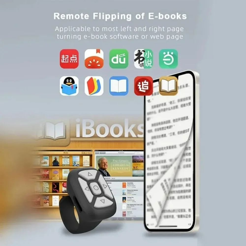 Bluetooth Remote Control  Instant Music Video Selfie Device Mobile Phone APP Control Finger Ring Lazy Wireless Remote Controls