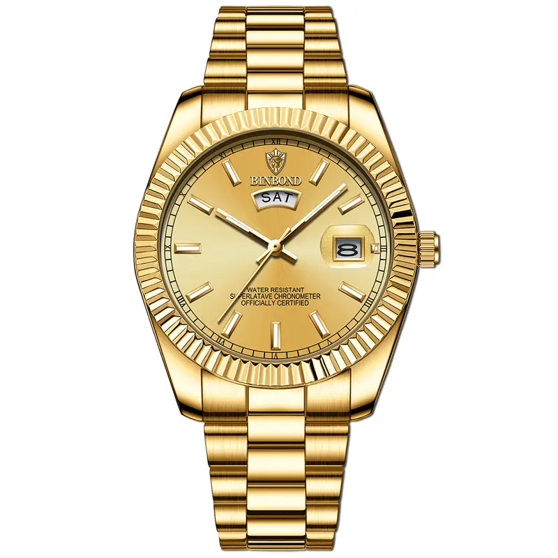 BINBOND B7012 Mens Fashion Business Sports Quartz Watch 30M Waterproof Luminous Classic Calendar Creative Clock Mens Wristwatch - Image 7