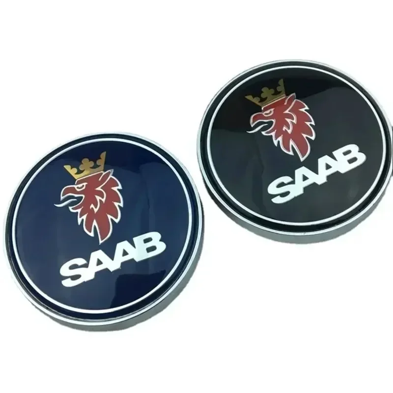 자동차 SAAB 전면 후드 보넷 로고, 후면 트렁크 부트 배지 엠블럼, SAAB 9 3 9 5 9-3 9-5 스티커 액세서리, 68mm