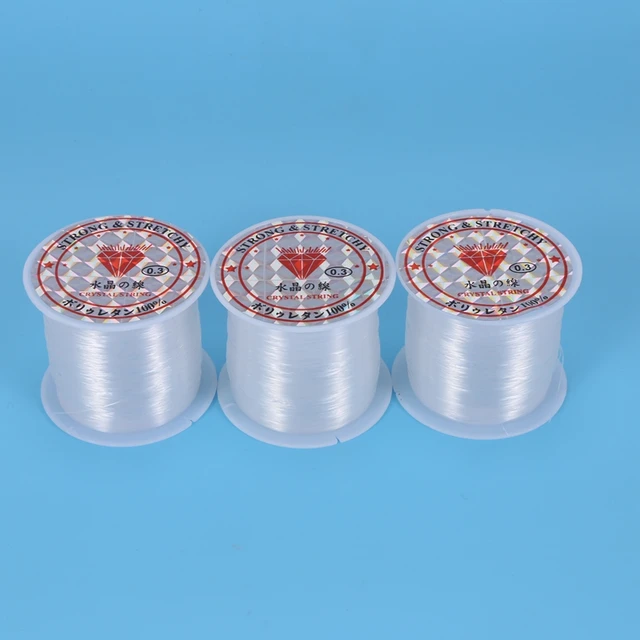 3 Pcs 0.3Mm Fishing Line Nylon Fish Fishing Line Spool Beading