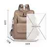 Large Capacity Solid Color Designer Women's Backpack Waterproof Wear-resistant High-quality Leather Travel Back Pack For Women 2