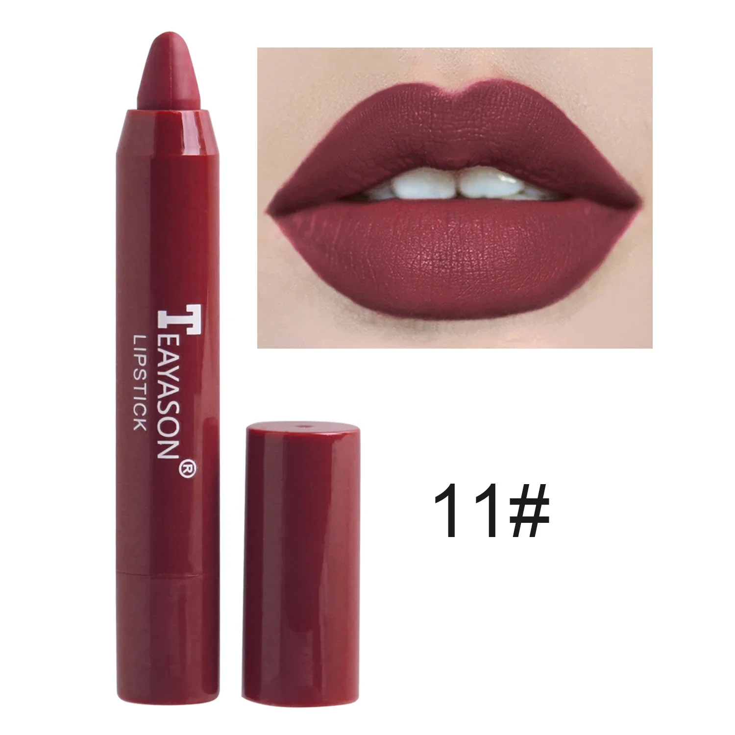 thumbnail image 1 of 12 Colors Sexy Matte Lipstick Waterproof Long Lasting Color Rendering Non-stick Velvet Lips Liner Pencil Woman Makeup Cosmetics, 1 of 5