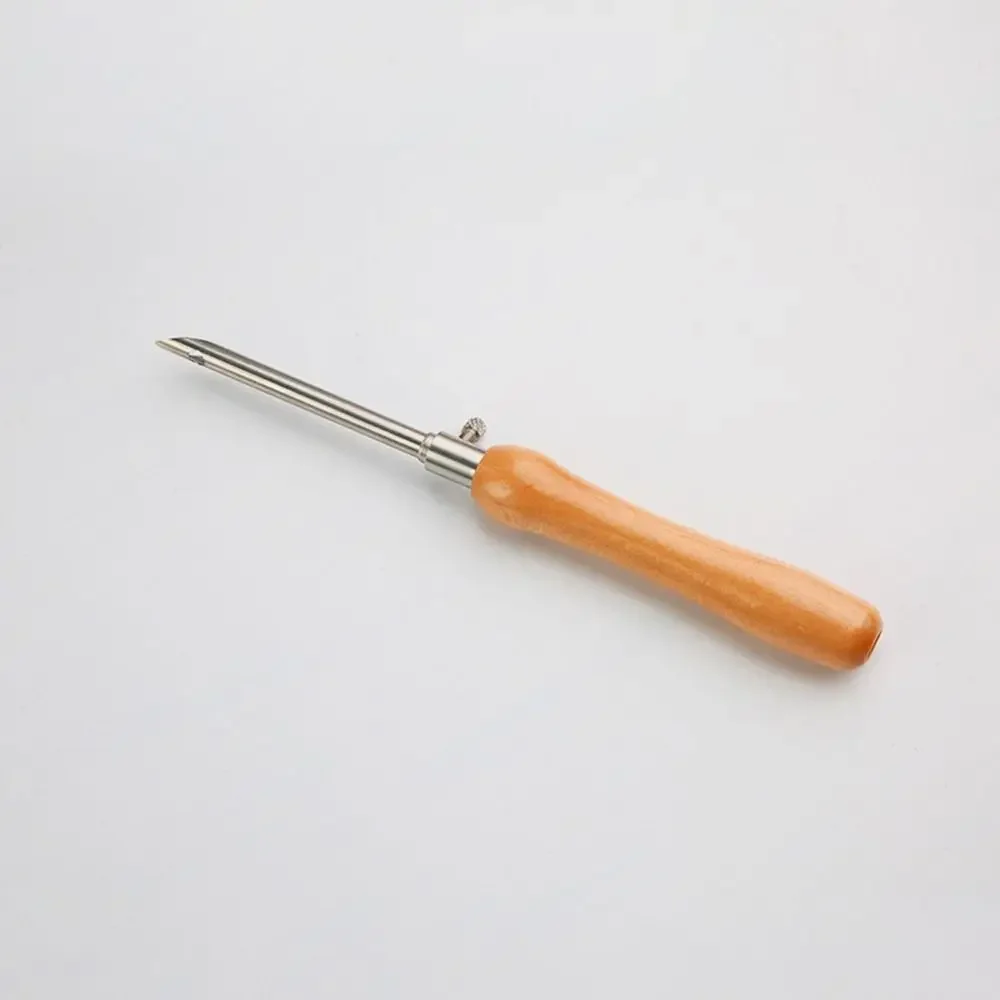 5Pcs 2.5mm/3.5mm/5mm Punch Needle Set Adjustable DIY Punch Stitching Kit Embroidery Craft Wooden Handle Cross Stitch Needles