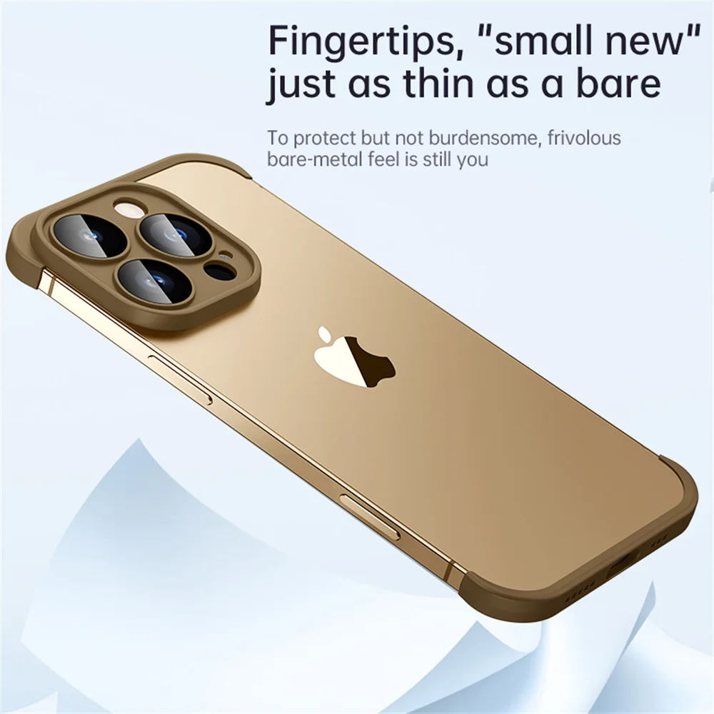 Ultra-Thin Frameless Protective Case with Corner Stickers and Cooling Technology