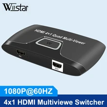 4x1 HDMI 4x1 Multiviewer 1080p Quad Screen Real Time Multi Viewer HDMI 4 In 1 Out Splitter Switche