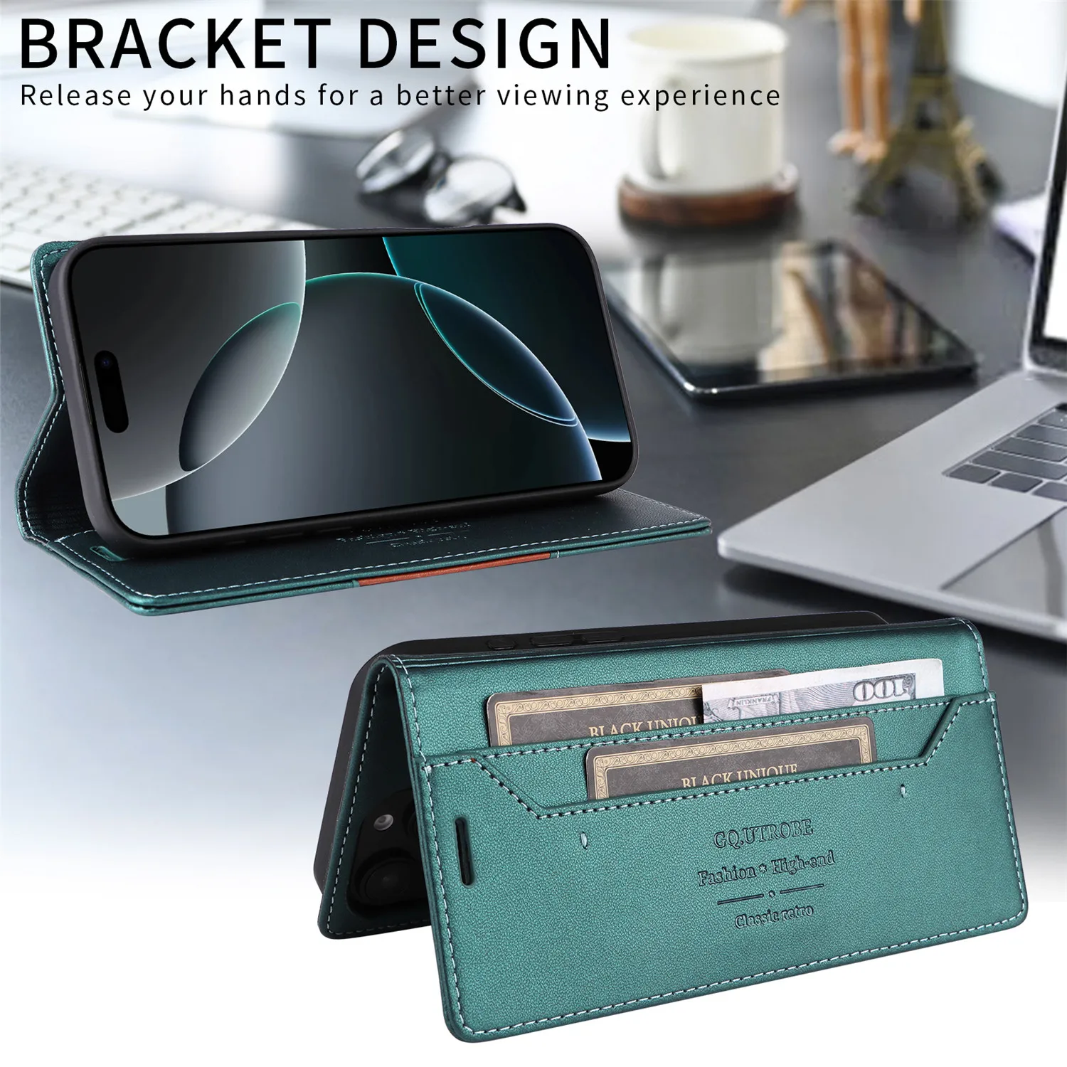 Leather Flip Phone Case For Samsung Galaxy S10 Plus S20 S21 FE S22 S23 S24 S25 Note20 Ultra Magnetic Wallet Bracket Protect Cove 5
