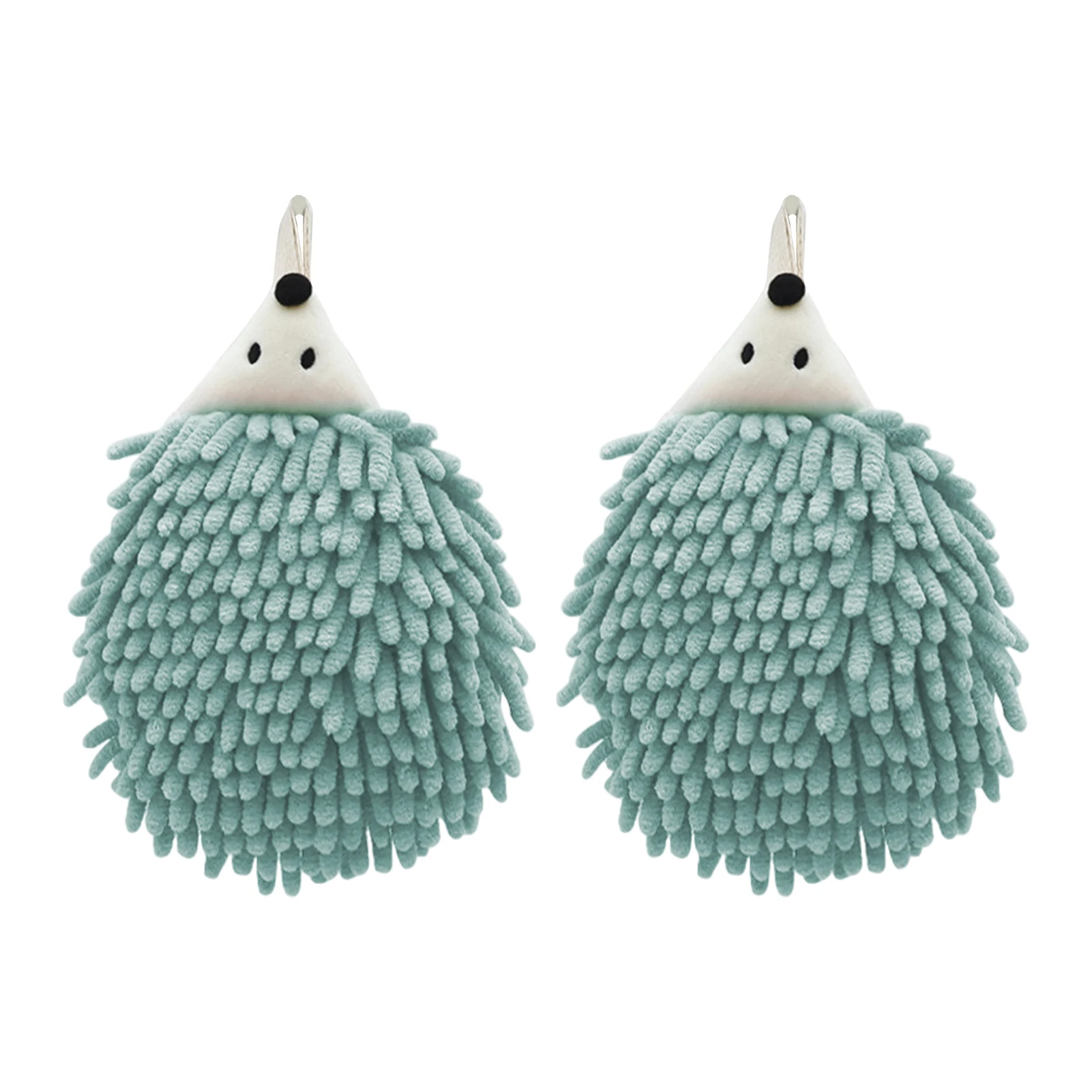 

2pcs For Bathroom Kids Home Portable Washable Hand Towel Absorbent Cute Animal Convenient Hanging Comfort Kitchen Dry Quick Soft