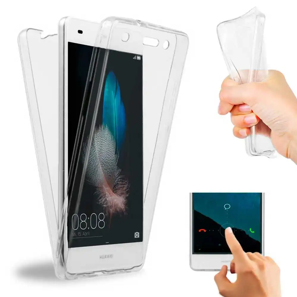 Чехол для Huawei P8 Lite ALE-L21 ALE-L02 ALE-L04 ALE-L23 ALE-UL00 спереди и сзади 360 градусов Защитная