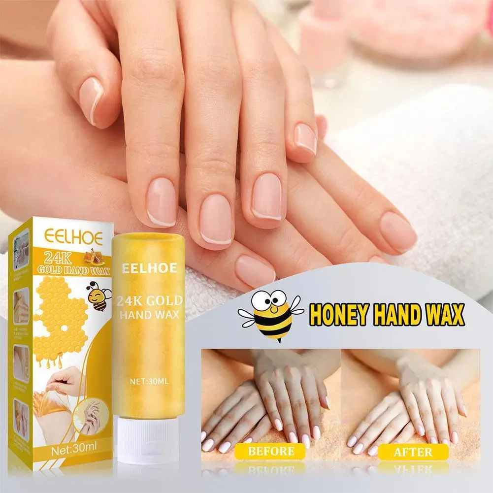 

30ML 24K Gold Honey Hand Mask Whitening Moisturizing Film Calluses Repair Nourishing Skin Cream Hand Exfoliating Anti-Aging L4J1