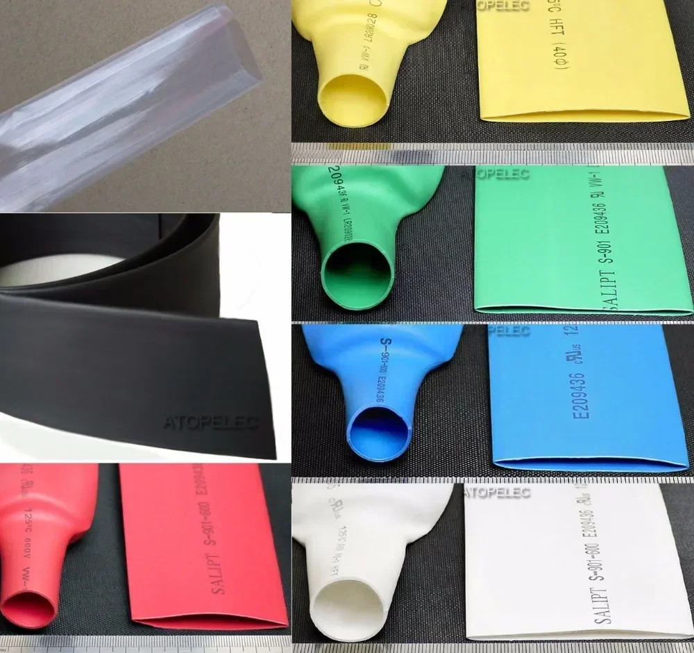 2M Diameter 30/35/40/45/50/60/70/80mm 2:1 PE Heat Shrink Tube Insulation Cable Sleeve Sheath Wrap Wire ROHS UL