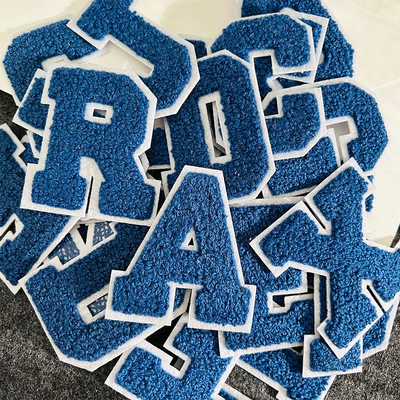 7cm Iron on Letter Patch Felt Towel Chenill Embroidery Patches DIY Jeans jacket sweatshirt Clothings Accessories