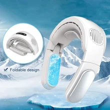 Opknoping Nek Fan Mobiele Airconditioner Koeler Outdoor Wearable Opvouwbare Bladeless Hals Koelventilator 5000Mah Batterij Voor Zomer