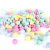 20/50/100/500Pcs 12mm BABY Silicone Beads Round Pacifier Clips Nipple Holder Beads Teether Teething Toys Food Grade BPA Free 4