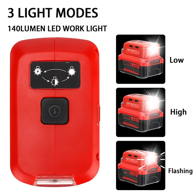 New LED Torch Work Light For Craftsman 14.4V-20V Li-ion Battery