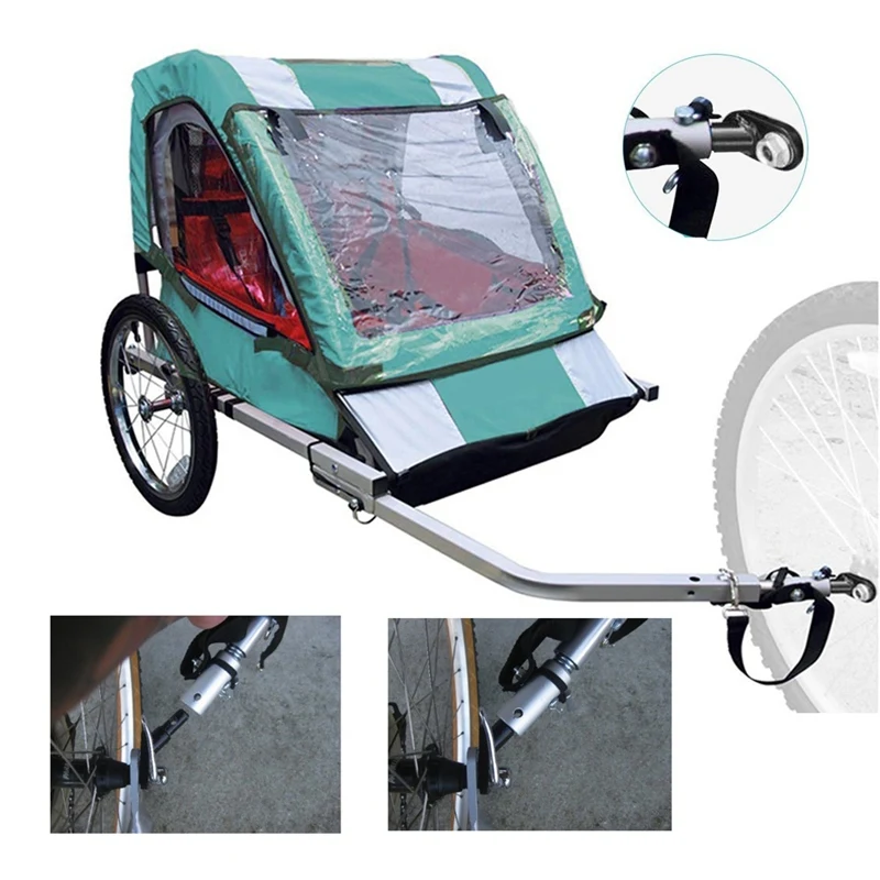 Bicycle Rear Racks Steel Trailer Hitch Mount Adapter Replacement Axle Cycling Rear Carrier Mount Bike Accessory