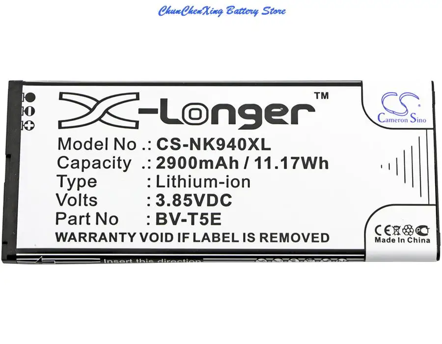 

Cameron Sino 2900mAh Battery BV-T5E for Nokia/Microsoft Lumia 940,Lumia 940 XL,Lumia 950,Lumia 950 Dual SIM, RM-110