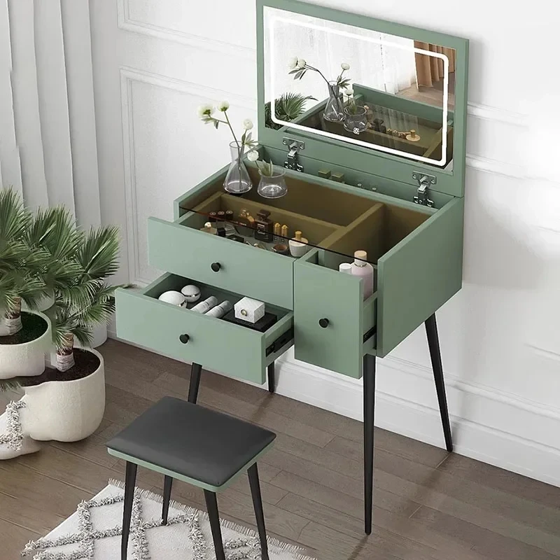 

Bedroom Mirror Dressing Table Modern Storage Nordic Makeup Dressing Table Drawer Luxury Comoda Pra Quarto Home Furniture