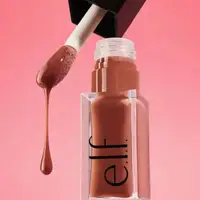 e.l.f. original Huile à lèvres revitalisante Glow Reviver, formule hydratante effet miroir, nourrit et repulpe les lèvres, couleur rose éclatante, gloss à lèvres Honey Talks 4