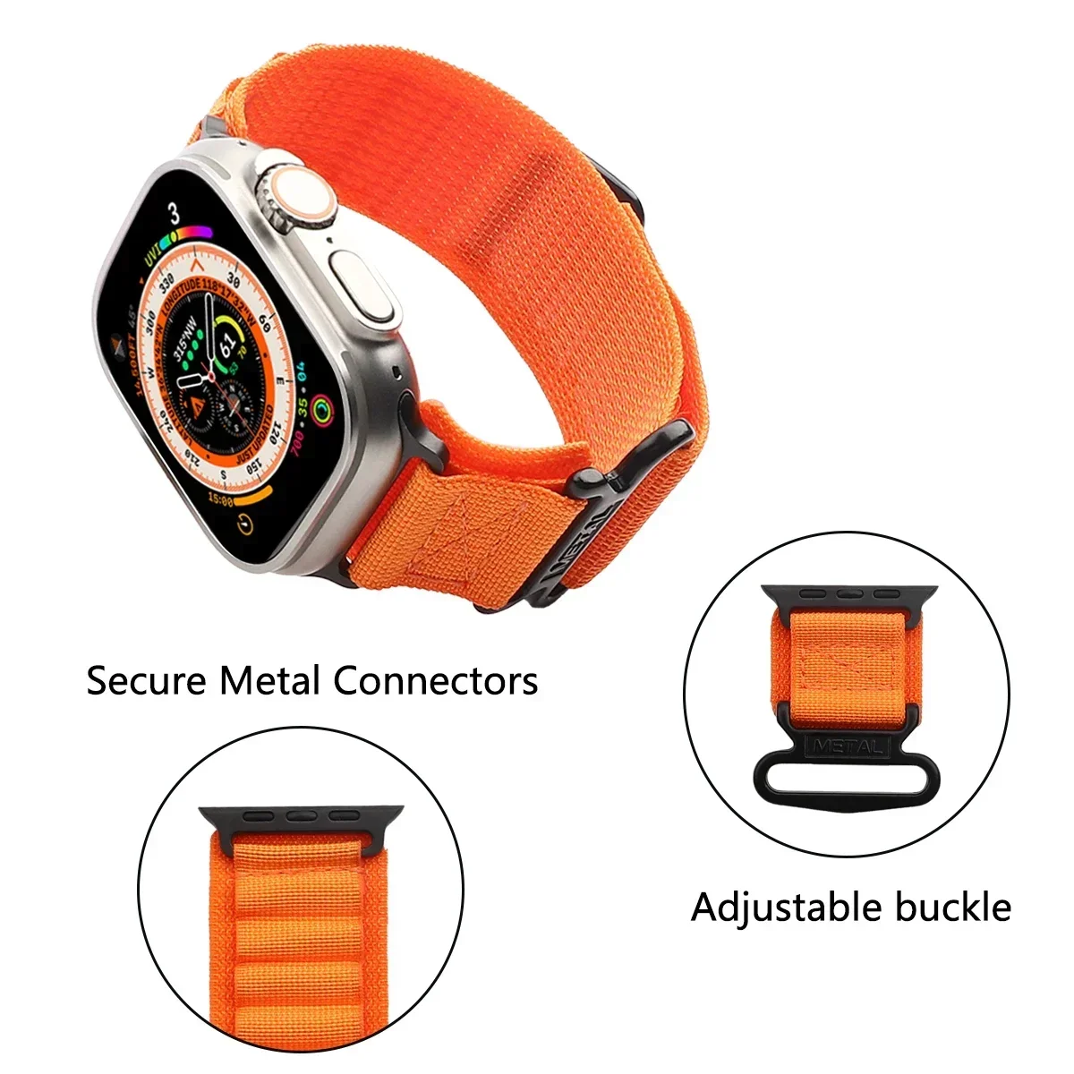 รูปสินค้า สายนาฬิกาไนลอนยืดหยุ่นสำหรับ Apple Watch