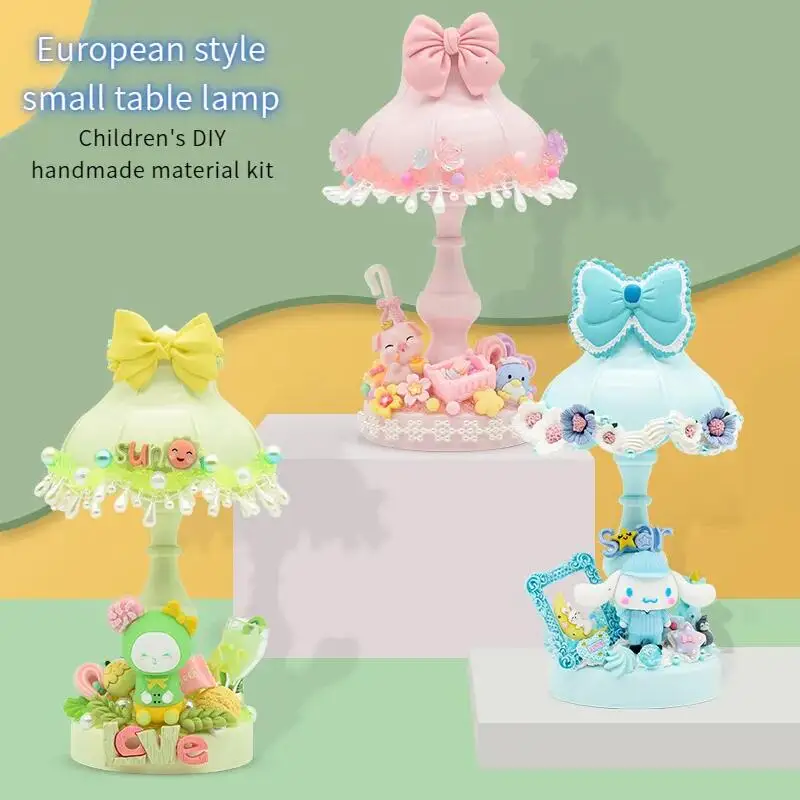 

Children's Diy Handmade Cream Glue Small Table Lamp Creative Night Light Material Package Princess Cartoon Paste Girl Handwork