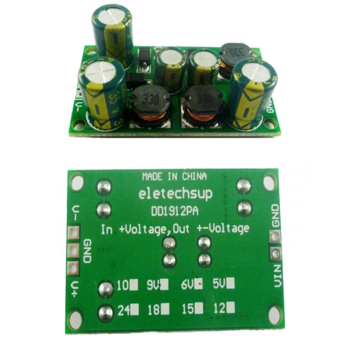 

10X 2 in 1 8W Boost-Buck Dual +- Voltage Board 3-24V to 5V 6V 9V 10V 12V 15V 18V 24V for ADC DAC LCD op-amp Speaker