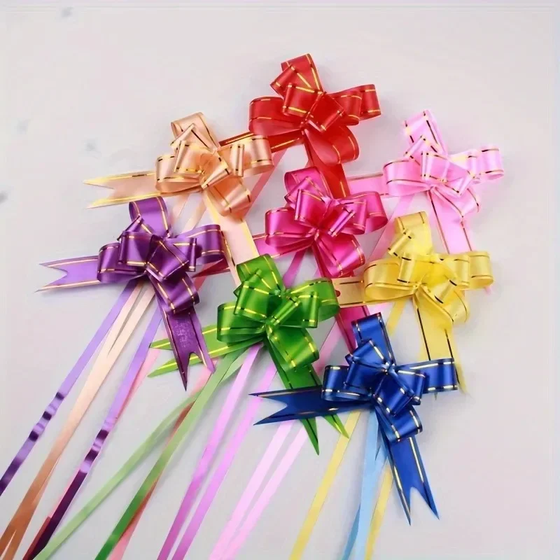 100 Stück Schmetterling-Ziehschleifen mit Goldrand - Hängende Dekoration für Partys, Hochzeiten, Weihnachtsbäume, Geschenkverpackungen & Heimdekoration – Detail 6