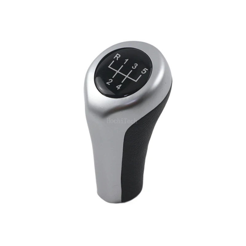 Premium Leather Gear Stick Shift Knob, 5/6 Speed, Compatible with Multiple BMW Series