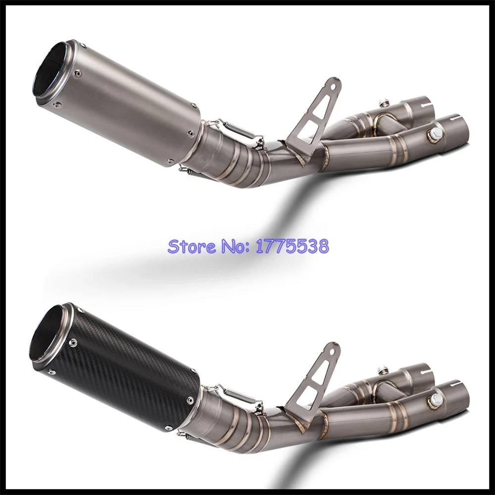 Titanium Alloy for Yamaha YZF-R1S 2016-2018 YZF-R1 YZF-R1M 2015-2023 Motorcycle Exhaust Middle Link Pipe Real Carbon Muffler - Image 5