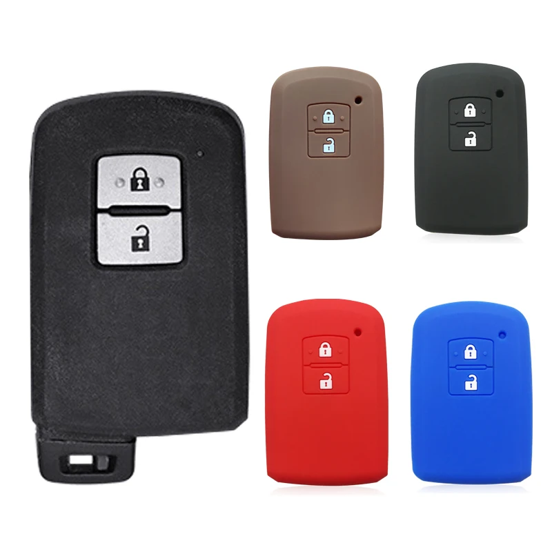 Soft Silicone Protective Car Key Case for 2-Button Remote Keychain