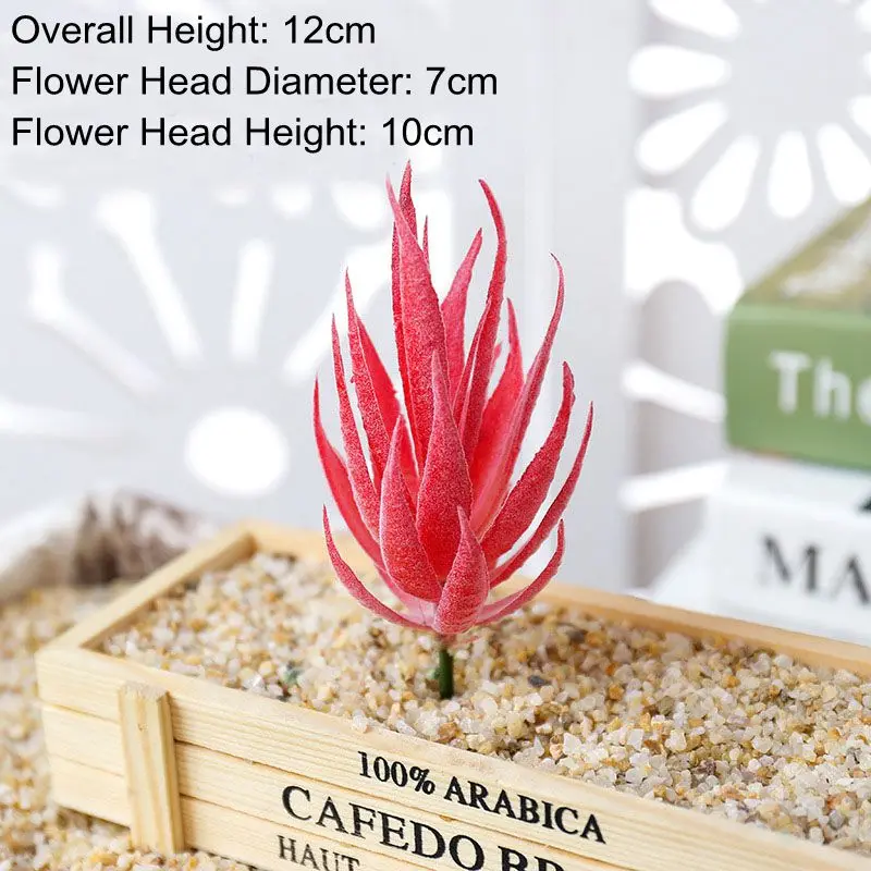 Vibrant Zebra Aloe Artificial Succulents - Home and Garden Decorative Faux Plants, 12cm